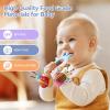 15PCS Rattles for Babies 0-6 Months - BPA-Free Baby Rattles 0-3, 6-12 Months for Newborn Soft Teething Toys Infant Toys with Wrist & Ankle Rattles, Baby Gift Set with Box for Hand-Eye Coordination view 2