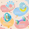 15PCS Rattles for Babies 0-6 Months - BPA-Free Baby Rattles 0-3, 6-12 Months for Newborn Soft Teething Toys Infant Toys with Wrist & Ankle Rattles, Baby Gift Set with Box for Hand-Eye Coordination view 4