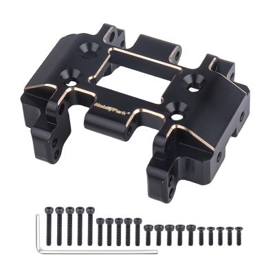 HobbyPark 22.5g Brass Skid Plate for Redcat Ascent-18 Transmissions Mounting Upgrades Parts Redcat 1/18 RC Crawler Parts Heavy Duty Accessories Replacement Black Coating