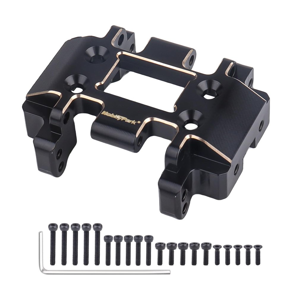 HobbyPark 22.5g Brass Skid Plate for Redcat Ascent-18 Transmissions Mounting Upgrades Parts Redcat 1/18 RC Crawler Parts Heavy Duty Accessories Replacement Black Coating