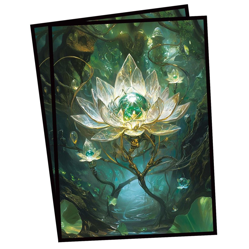 100 Pack MTG Card Sleeves (Lotus), Matte Art Card Sleeves,66x91mm