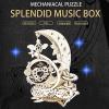 Wooden 3D Puzzle for Adults Mechanical Music Box Model Kits Wood DIY Crafts Kit Jigsaw Puzzle for Age 14+ Years Old view 2