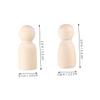 20pcs Unfinished Wooden Peg Dolls for DIY Crafts Miniature Wooden People Figures Friendly Art Projects Creative Blank Canvas for Painting and Decoration view 2
