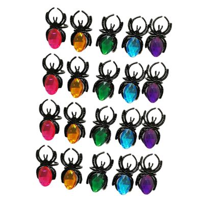 JOINPAYA 20Pcs Spooky Spider Rings Halloween Rings for Costume Accessories Eye Catching Decorations for Parties Unique for Halloween and Themed