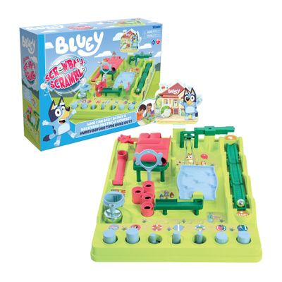 TOMY Bluey Screwball Scramble Marble Maze - Beat-The-Clock Obstacle Course & Marble Run - Skill & Dexterity Challenge - 14 Players - Ages 5+