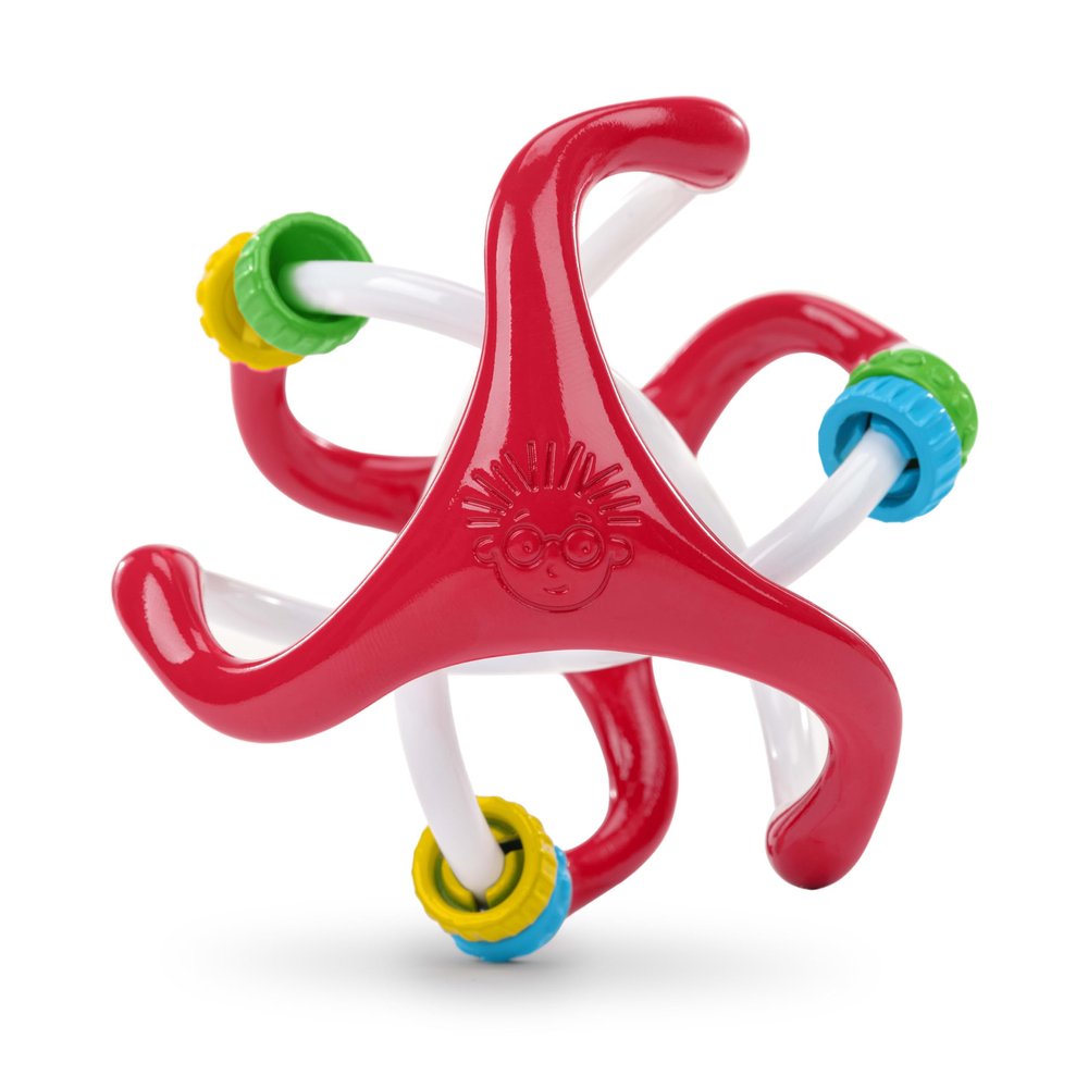 Baby Einstein Slide & Swirl Sensory Ball, Multisensory Baby Toy with Textured Beads, Rattle Sounds & Easy-Grip Design, Ages 3 Months+