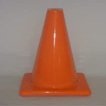 12 in. Height Vinyl Cones Square Base, Orange