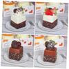 4sets Realistic Simulation Cake Models Artificial Food Props for Display Photography and Pu Material Adorable Design for Cake Decorations 4pcs*4 view 3