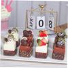 4sets Realistic Simulation Cake Models Artificial Food Props for Display Photography and Pu Material Adorable Design for Cake Decorations 4pcs*4 view 4