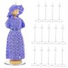 Kisangel BJD Doll Display Stand Figures 15-Piece Doll Holder Set Adjustable Support Rack for Collectors and Displaying Figurines view 1