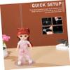 Kisangel BJD Doll Display Stand Figures 15-Piece Doll Holder Set Adjustable Support Rack for Collectors and Displaying Figurines view 3