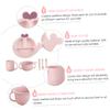 LOLIPPYY 1Set Adorable Dinnerware Divided Feeding Plate Bowls Unbreakable Straw Material for Boys view 3