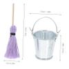 Kisangel Miniature Mop and Metal Bucket Intricate Dollhouse Cleaning Accessories for Photography Creative Play Compact Miniature Cleaning Supplies view 2