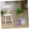 Kisangel Miniature Mop and Metal Bucket Intricate Dollhouse Cleaning Accessories for Photography Creative Play Compact Miniature Cleaning Supplies view 4