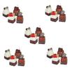 5sets Lifelike Artificial Cake Models for Kitchen Decor Faux Desserts for Party Decoration Photography Props Cute Display Accessories for Wedding Birthday Events 4pcs*5 view 1