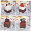 5sets Lifelike Artificial Cake Models for Kitchen Decor Faux Desserts for Party Decoration Photography Props Cute Display Accessories for Wedding Birthday Events 4pcs*5 view 3