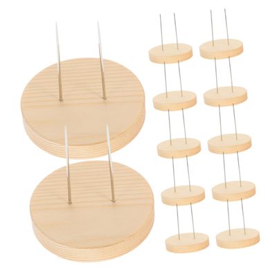 Abaodam 12pcs Wooden Crochet Doll Display Stand Knitting Display Rack for Dolls Support Desktop Bracket