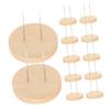 Abaodam 12pcs Wooden Crochet Doll Display Stand Knitting Display Rack for Dolls Support Desktop Bracket view 1