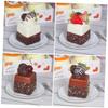 2sets Realistic Artificial Cake Models Lifelike Fake Desserts for Display Photography Props Party Decorations for Home Bakery Restaurant Decor 4pcs*2 view 3
