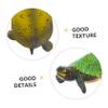 Abaodam 4PCS Plastic Turtle Figurines for Kids Small Tortoise Statues Educational Cake Toppers Party Decorations for Children's Birthdays and Events view 3