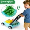 Kids Lawn Mower with Realistic Grass-Cutting Action and Sounds  No Batteries Required | Fun Outdoor Push Toy, Birthday Gift & Holiday Present for 3, 4, 5, 6, 7, 8 Year Old Boys and Girls (Blue) view 2
