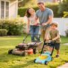 Kids Lawn Mower with Realistic Grass-Cutting Action and Sounds  No Batteries Required | Fun Outdoor Push Toy, Birthday Gift & Holiday Present for 3, 4, 5, 6, 7, 8 Year Old Boys and Girls (Blue) view 3