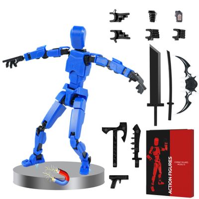 WNWBFM Model13 Action Figure,Magnetic Travel Toys for Kids, Lucky Robot 13 Movable Figures,Multiple Gestures and Play Styles,Tabletop Decorations and Gifts for Gaming Enthusiasts