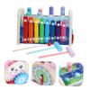 Toddmomy 1Set Montessori Busy Board Wooden Activity Cube for Pounding Ball Xylophone Safe Motor Skills Learning for Ages for Interactive Play view 3