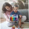 Toddmomy 1Set Montessori Busy Board Wooden Activity Cube for Pounding Ball Xylophone Safe Motor Skills Learning for Ages for Interactive Play view 4