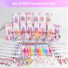 308PCS Princess Birthday Party Decorations Favors, Including Goodie Bags, Crown, Magic Wand, Straws, Bubble Wands, Stickers, Cake Toppers, Tattoo & More-Perfect for Party Decorations & Pinata Fillers view 2