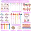 308PCS Princess Birthday Party Decorations Favors, Including Goodie Bags, Crown, Magic Wand, Straws, Bubble Wands, Stickers, Cake Toppers, Tattoo & More-Perfect for Party Decorations & Pinata Fillers view 3