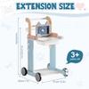 ROBUD Toddler Doctor Play Set, Complete Doctor Kit for Kids with Adjustable Height and Medical Tools, Wooden Pretend Play Pet Doctor Cart for Kids Aged 3+, Vet Kit for Imaginative Role Play Fun view 3