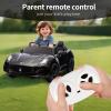 24V Maserati Licensed 2-Seater Kids Electric Ride-On Car, Dual-Speed Modes, Adjustable Seat Belts, Music & Bluetooth, 4 Motors for Powerful Performance, Ideal Gift for Ages 4-8 (Black) view 4