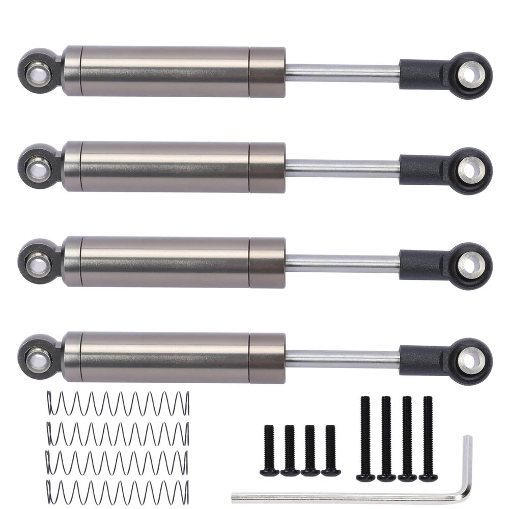 Alloy front rear built in spring shock absorber damper upgrade parts for 1/18 Axial UTB18 Capra trail buggy crawlers,Replace of # AXI213004 AXI213000(Titanium)