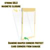 10CT Magnetic Card Holders - 35pt One Touch Card Holder | U-V Protection Hard Plastic Case for Trading Cards | Baseball Card Holders - Glossy, HD Clear, Diamond Egde - Gold Magnet - 10 MULTICOLORS view 2