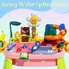Water Table for Toddlers 1-3, Water Toys for Kids Ages 4-8, Play Sink with Electric Pump Kitchen Play Food Fishing Game, Summer Outdoor Toys Sand Activity Sensory Playset Girls Boys, Pink view 3