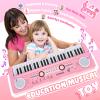 49 Key Pink Piano Keyboard Toy for 3 Year Old Girl Birthday Gift Kids Keyboards Pianos with Microphone Musical Toys for 3 4 5 6 7 Year Old Boys Girls Gifts view 3