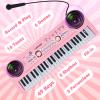 49 Key Pink Piano Keyboard Toy for 3 Year Old Girl Birthday Gift Kids Keyboards Pianos with Microphone Musical Toys for 3 4 5 6 7 Year Old Boys Girls Gifts view 4