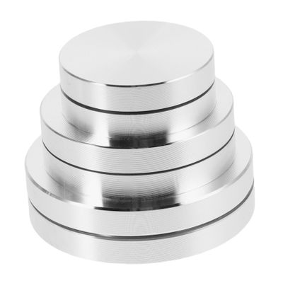 ARTSEWPLY 3pcs Mini Turntable Base Aluminum Alloy Craftsman Display Stand for Sculptures Decorative Items Jewelry