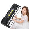 Kids Piano Keyboard with Microphone, 49 Keys Portable Electronic Piano Keyboard for Kids Beginners Ages 3 4 5 6 7, Toy Music Keyboard Birthday Xmas Gift for Girls Boys, Black view 1
