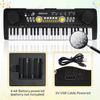 Kids Piano Keyboard with Microphone, 49 Keys Portable Electronic Piano Keyboard for Kids Beginners Ages 3 4 5 6 7, Toy Music Keyboard Birthday Xmas Gift for Girls Boys, Black view 4
