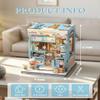 Cutefun Book Nook Kit - DIY Miniature Dollhouse Kit for Adults and Teens, Ice Cream Shop Mini House Building Kit with LED Bookshelf Insert Decor Creative Gifts (Bella's Ice Cream) view 2