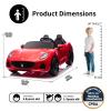 24V Maserati Licensed 2-Seater Kids Electric Ride-On Car, Dual-Speed Modes, Adjustable Seat Belts, Music & Bluetooth, 4 Motors for Powerful Performance, Ideal Gift for Ages 4-8(Red) view 2