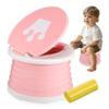 1 Set 's Toilet Camping Toilet Portable Mini Potty Folding Potty for Foldable Potty for Potty Potty Environmental Protection Pp Pink view 1