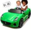 24V Maserati Licensed 2-Seater Kids Electric Ride-On Car, Dual-Speed Modes, Adjustable Seat Belts, Music & Bluetooth, 4 Motors for Powerful Performance, Ideal Gift for Ages 4-8 (Green) view 1