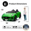 24V Maserati Licensed 2-Seater Kids Electric Ride-On Car, Dual-Speed Modes, Adjustable Seat Belts, Music & Bluetooth, 4 Motors for Powerful Performance, Ideal Gift for Ages 4-8 (Green) view 2