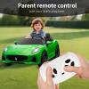 24V Maserati Licensed 2-Seater Kids Electric Ride-On Car, Dual-Speed Modes, Adjustable Seat Belts, Music & Bluetooth, 4 Motors for Powerful Performance, Ideal Gift for Ages 4-8 (Green) view 4