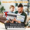 61 Keys Kids Piano Keyboard Toy with Mic  Portable Electronic Piano for 3 4 5 6 7 8 Girls Boys Beginners Birthday Xmas Gifts, Black view 3