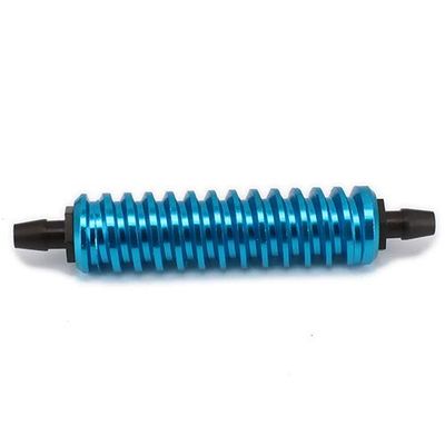 Aluminum Alloy 1/10 1/8 Back Pressure Cooler Glow Fuel Nitro Engine TD10009 RC Car HSP Buggy Monster Truck Upgraded Hop-Up(Blue)