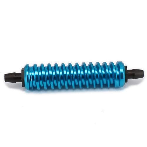 Aluminum Alloy 1/10 1/8 Back Pressure Cooler Glow Fuel Nitro Engine TD10009 RC Car HSP Buggy Monster Truck Upgraded Hop-Up(Blue)